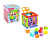Куб логический 'Elefantino' на бат. 6 функций: сортеры с фигурками, шестеренки, зеркальце, пианино, часики, обуч. анг.яз. мелодии, в/к 15,8*15,8*19 см