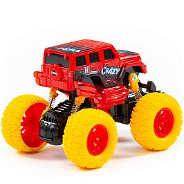 Монстр РАЛЛИ Крейзи автомобиль инерционный со светом и звуком в коробке