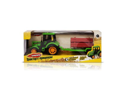Трактор с прицепом Handers Лесовоз 27см фрикц. съемные бревна