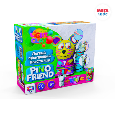 Набор лёгкого прыгающего пластилина Pino Friend «Мышка» ТМ Moon Light Clay (9 шт)