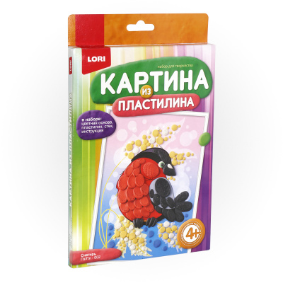 Картина из пластилина Снегирь