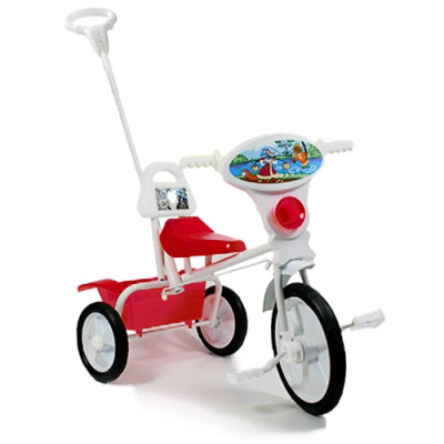 Велосипед Малыш с упр.поводком, спинкой, кузовком, с шир.шинкой