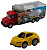 Набор грузовик + машинка die-cast  желтая,  спусковой механизм 1:60 Funky toys FT61053