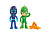Игровой набор 2шт 8см Гекко и Ниндзя PJ masks