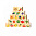 Кубики 20шт Овощи-фрукты 1746211