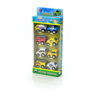 Городские автомобили Bebelot 4см 8шт инерционные