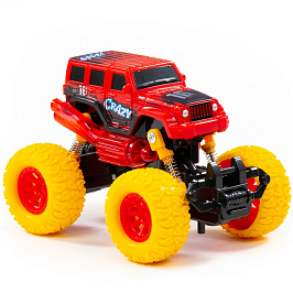 Монстр РАЛЛИ Крейзи автомобиль инерционный со светом и звуком в коробке