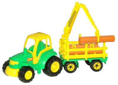 Чемпион трактор + прицеп-лесовоз в сетке