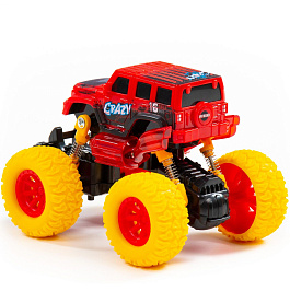 Монстр РАЛЛИ Крейзи автомобиль инерционный со светом и звуком в коробке