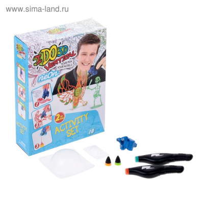 Ручка 3D Вертикаль 2шт Неон зелено-оранжевый