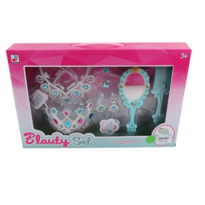 Зеркало с расческой и аксесс. 8 пред. бирюзовый