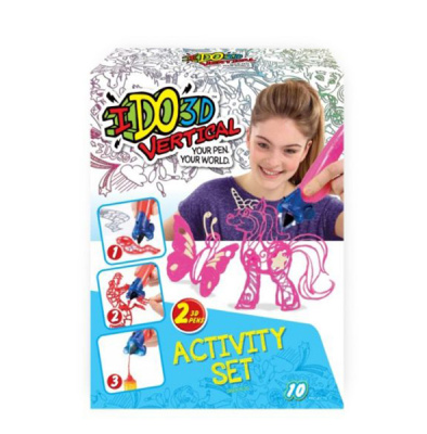 Ручка 3D Вертикаль 2шт Бабочки розово-белый